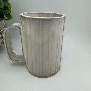 Signed Bay Studio Pottery Mug Hand Thrown Stoneware Coffee Cup Gray